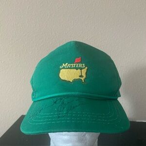 Vintage Masters Hat Strap Back Green Golf Derby‎ Cap Leather Strap (Broken Bill)